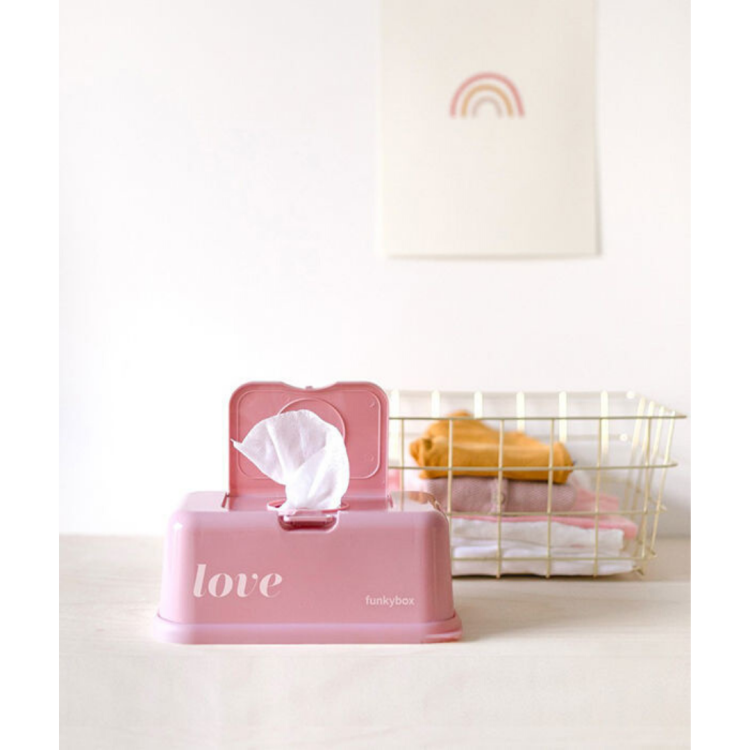 Funkybox Pojemnik na chusteczki Vintage pink love