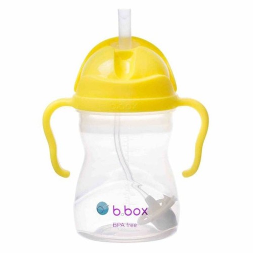 B.box – bidon z obciążoną słomką 240 ml, cytrynowy, 6m+