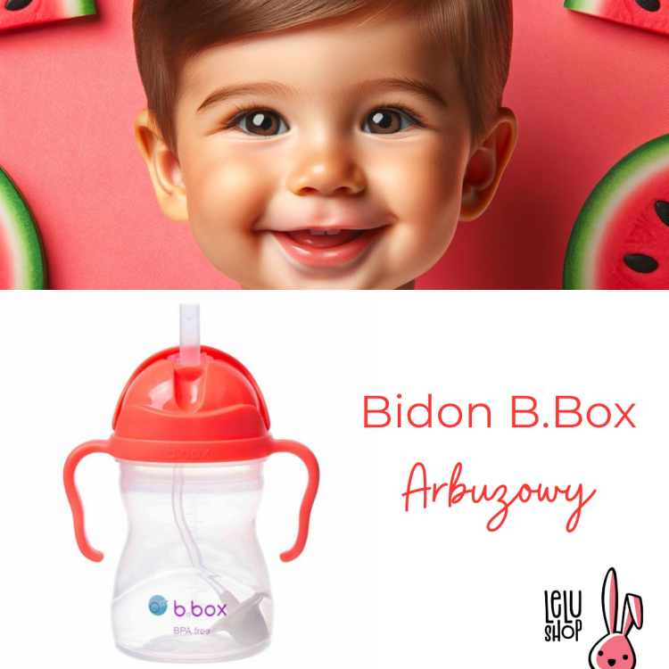 B.BOX Bidon ze słomką 240 ml Arbuzowy _1.png