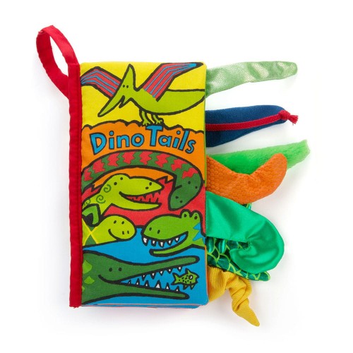 Jellycat: „Dino Tails” Książeczka Sensoryczna dla Dzieci