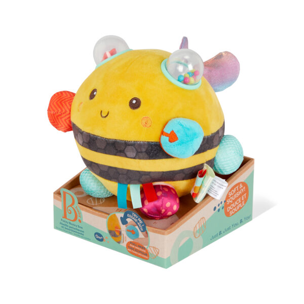 Pszczółka sensoryczna B.Toys Fuzzy Buzzy Bee dla niemowląt_2