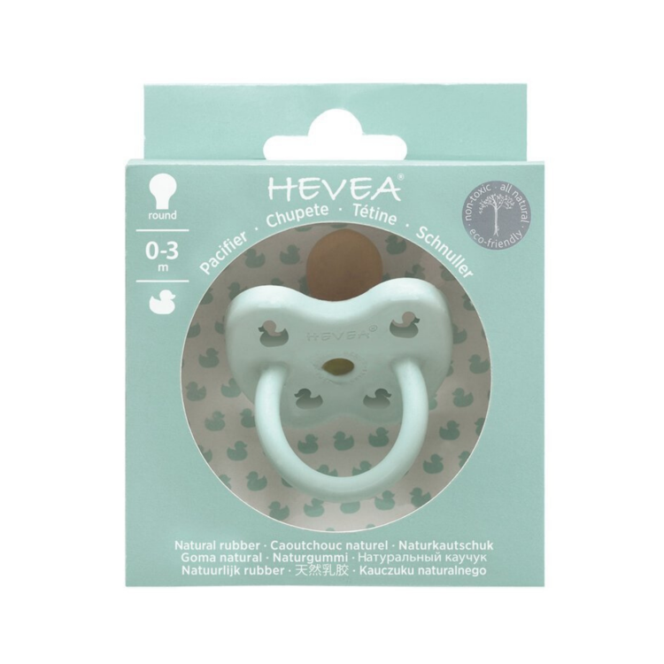 HEVEA Okrągły smoczek kauczukowy 0-3 msc Mellow Mint (2).png
