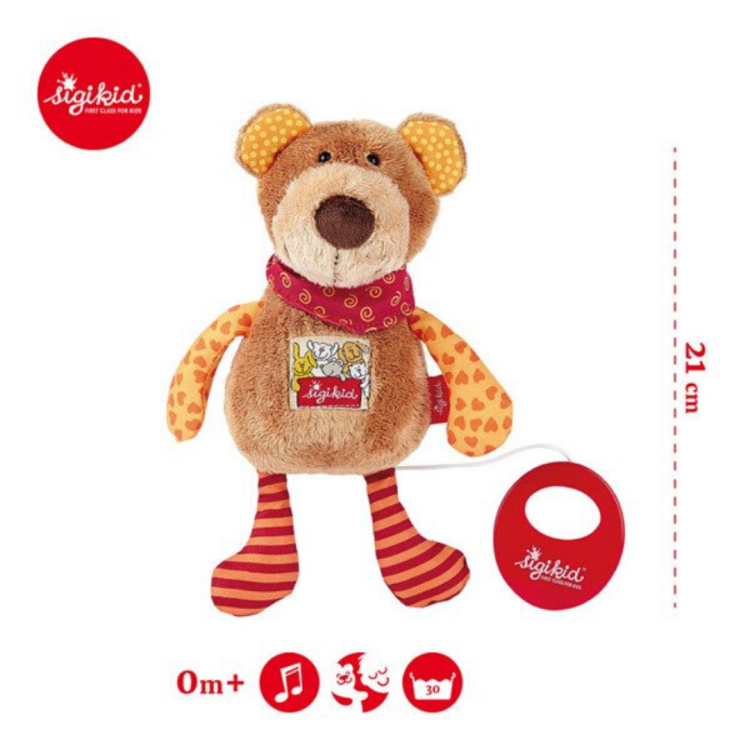 2-Pomarańczowy miś przytulanka z pozytywką SIGIKID.png