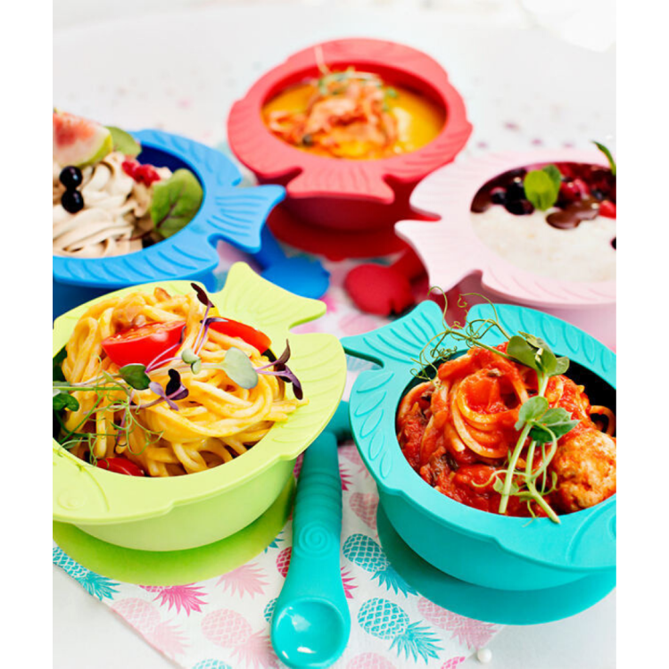 5-KIDodo Silikonowa miseczka z przyssawką Czerwona rybka.png