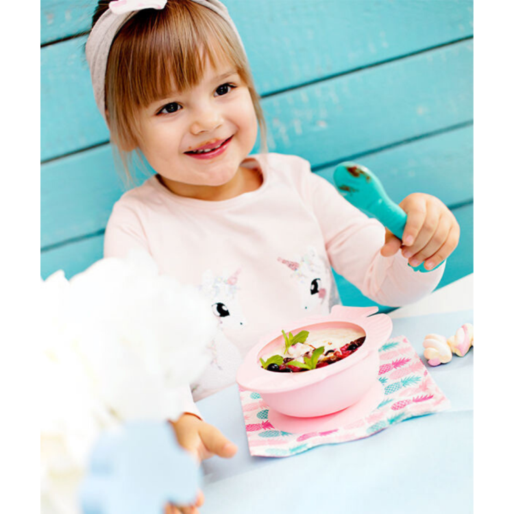 4-KIDodo Silikonowa miseczka z przyssawką Różowa rybka.png