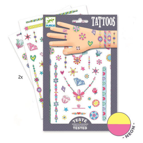 Djeco – Tatuaże neonowe KLEJNOTY JENNI