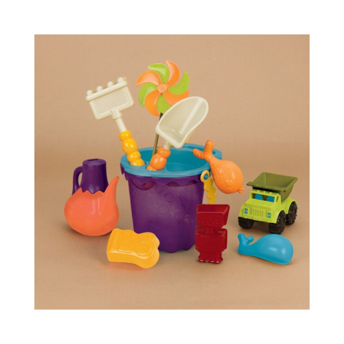 1-B. Toys B. Ready Beach Bag Torba z akcesoriami do piasku Pomarańczowy.png