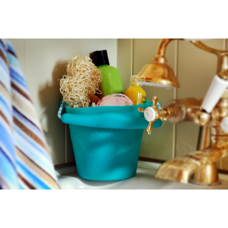 Funkit World Składane wiaderko do wody i piasku Scrunch Bucket Ciemny szary (11).png