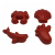 Funkit World Silikonowe foremki do piasku Scrunch 4 szt. Rust (1).png