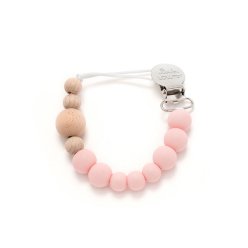 Loulou Lollipop Zawieszka silikonowa Block delicate pink (1).png
