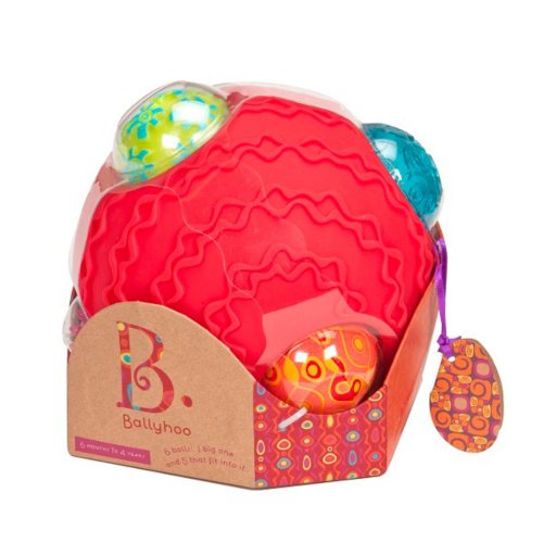 B.Toys Ballyhoo Kula z piłkami Kombinacyjny zestaw sensoryczny