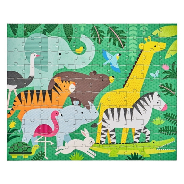 Petit Collage Puzzle dwustronne w torebce Zwierzęta (1).png