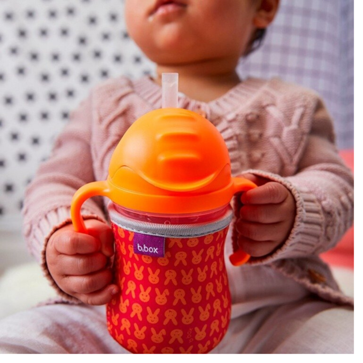 B.BOX Bidon ze słomką 240 ml Różowy granat (14).png