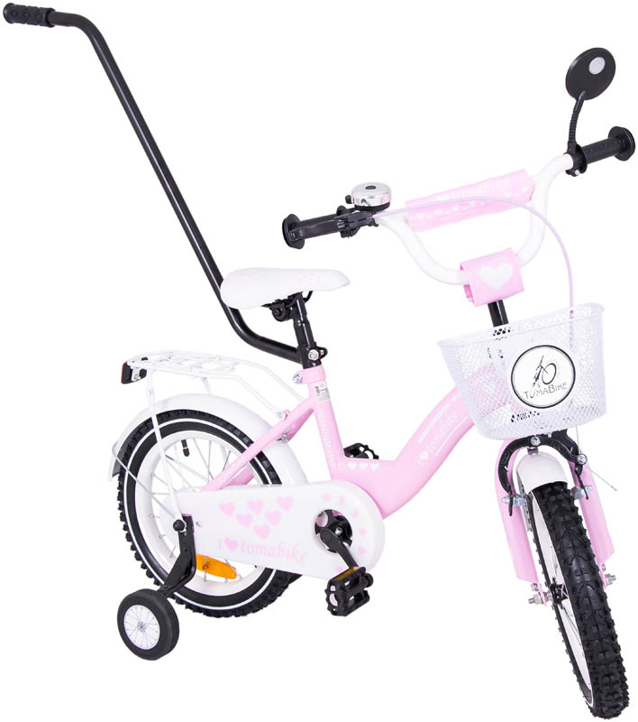 rower 14 cali tomabike rożowy